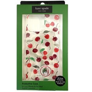 NEW Kate Spade iPhone 16 Pro Max Case Logo Cherry Design – MagSafe Ready